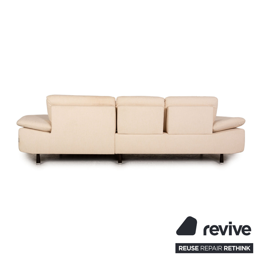 Willi Schillig fabric corner sofa cream sofa couch