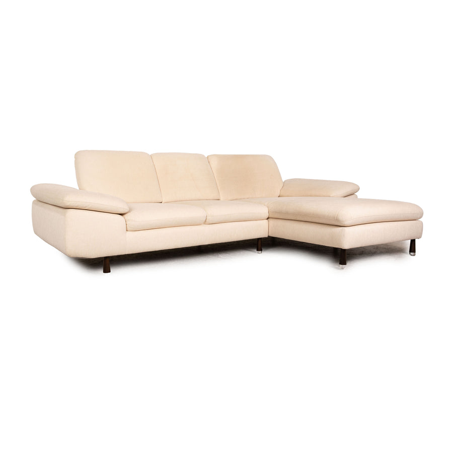 Willi Schillig fabric corner sofa cream sofa couch