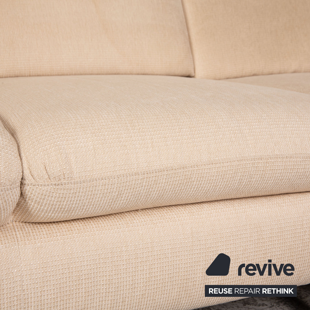 Willi Schillig fabric corner sofa cream sofa couch