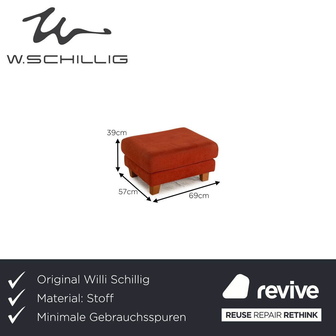 Willi Schillig fabric stool terracotta