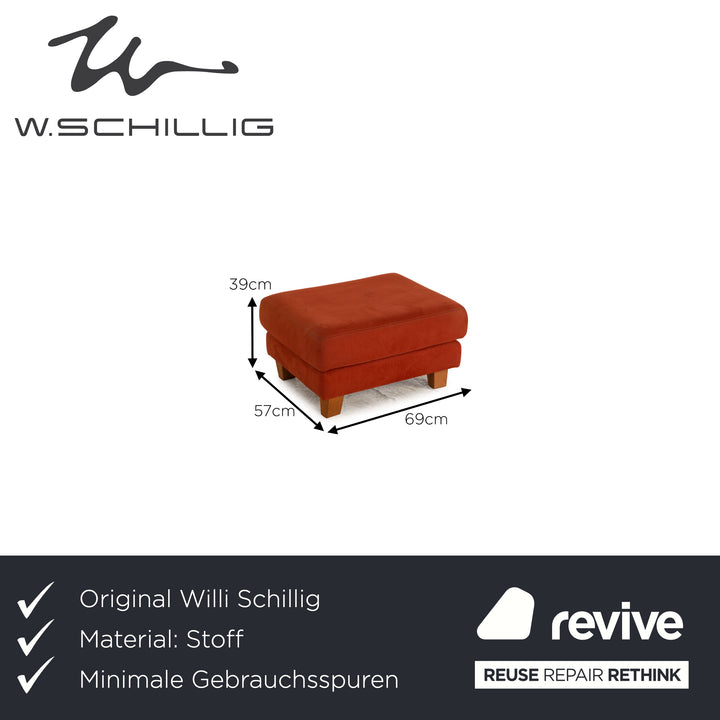 Willi Schillig fabric stool terracotta