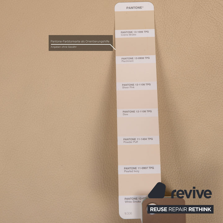 Willi Schillig Taboo leather sofa cream corner sofa couch