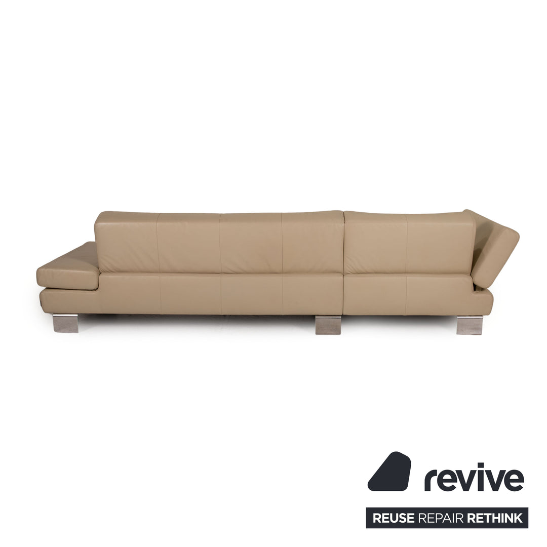 Willi Schillig Taboo leather sofa cream corner sofa couch