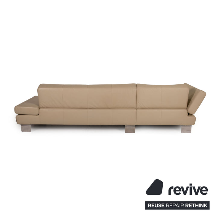 Willi Schillig Taboo leather sofa cream corner sofa couch