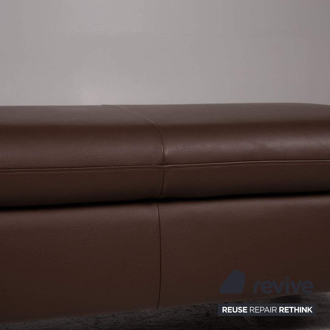 Willi Schillig Taoo Tabouret en Cuir Marron Fonction