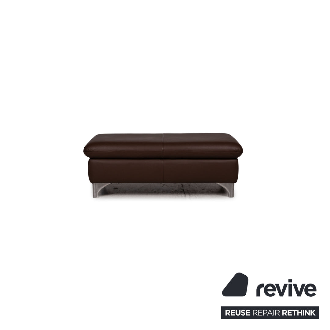Willi Schillig Taoo Tabouret en Cuir Marron Fonction