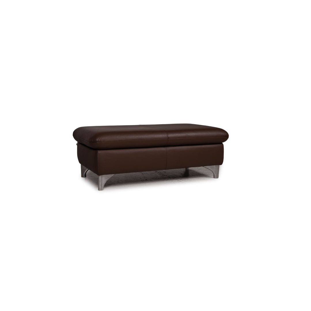 Willi Schillig Taoo Tabouret en Cuir Marron Fonction