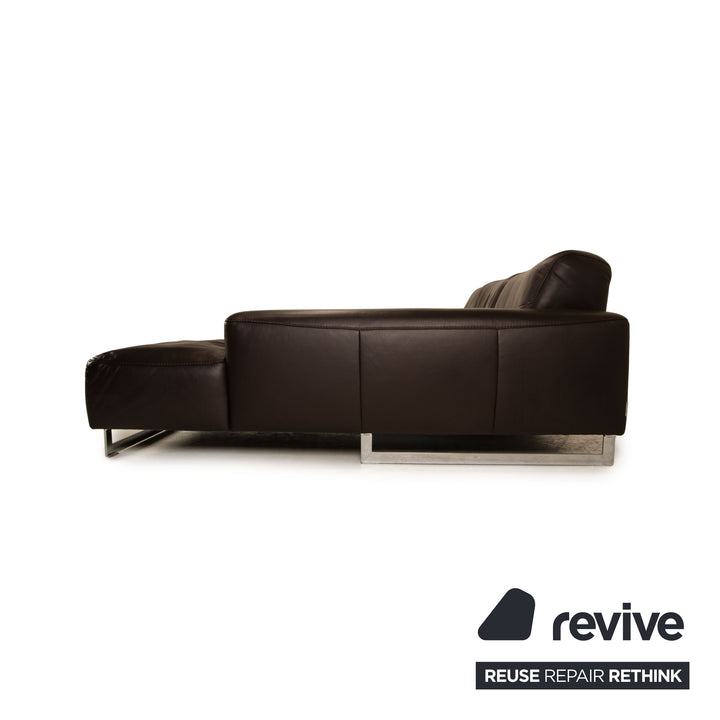 Willi Schillig William Leder Ecksofa Braun Dunkelbraun Sofa Couch