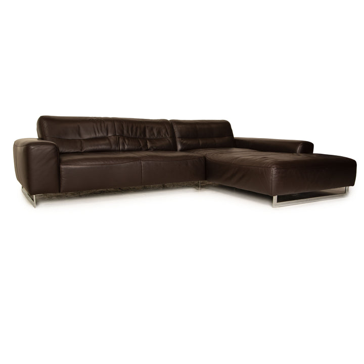Willi Schillig William Leder Ecksofa Braun Dunkelbraun Sofa Couch