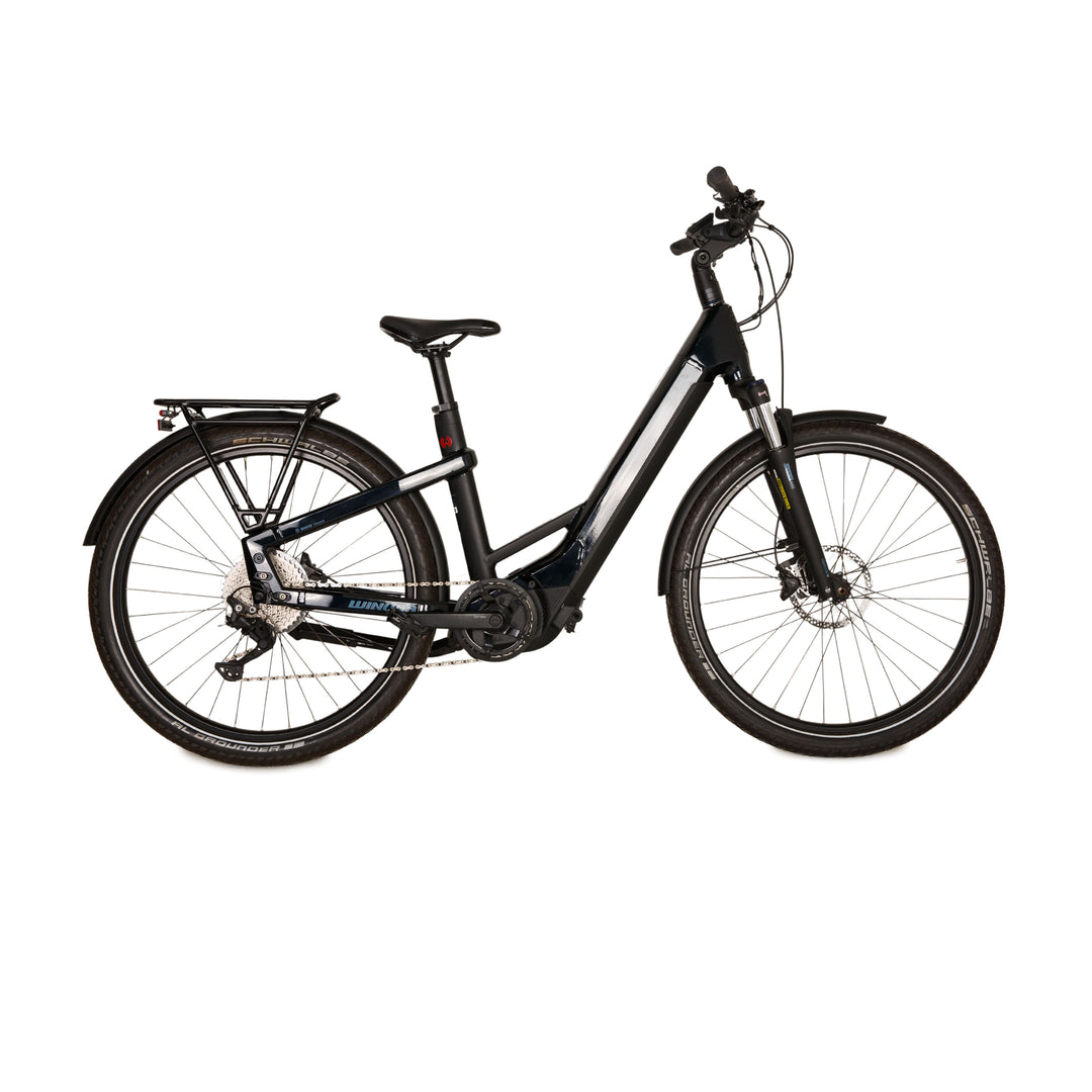 Vélo de randonnée électrique Winora Yakun 10 en aluminium noir RH 45