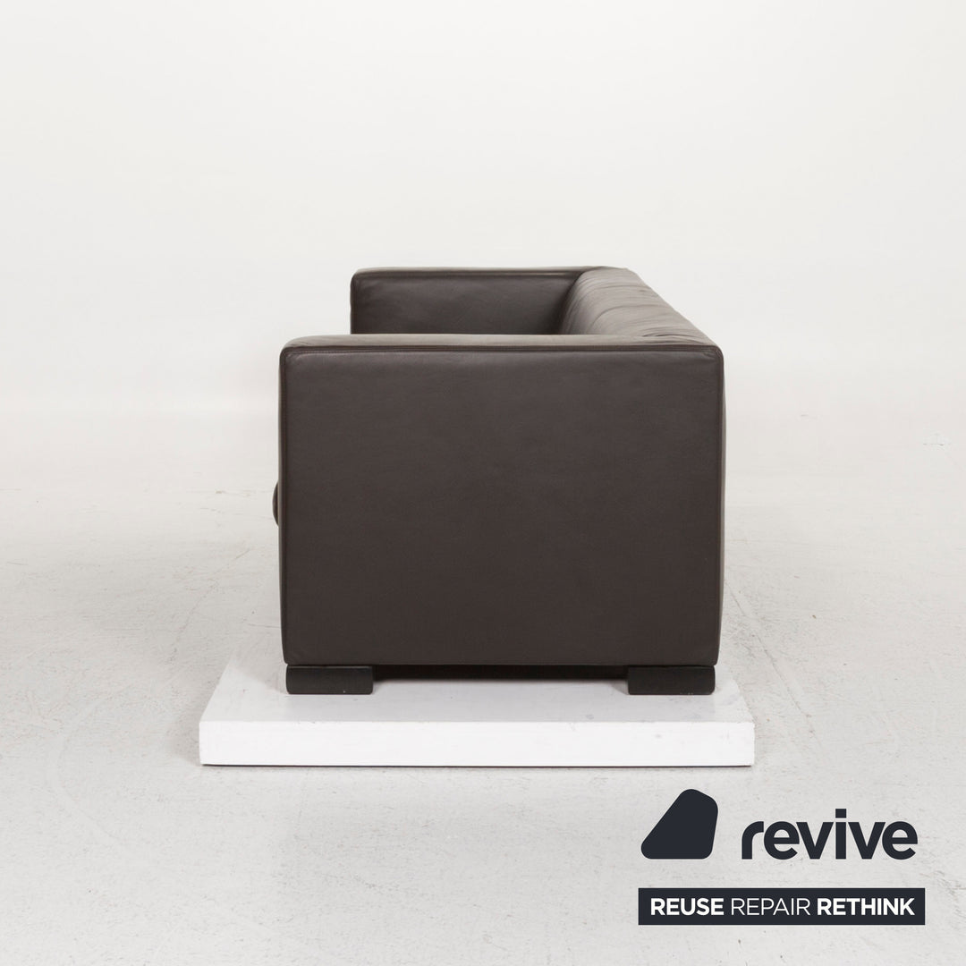 Wittmann Camin Leder Sofa Braun Dreisitzer #12930