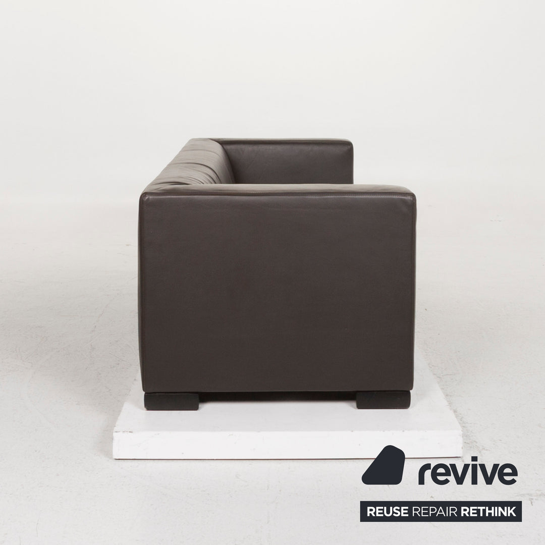 Wittmann Camin Leder Sofa Braun Dreisitzer #12930