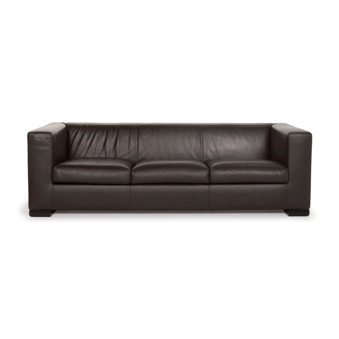 Wittmann Camin Leder Sofa Braun Dreisitzer #12930