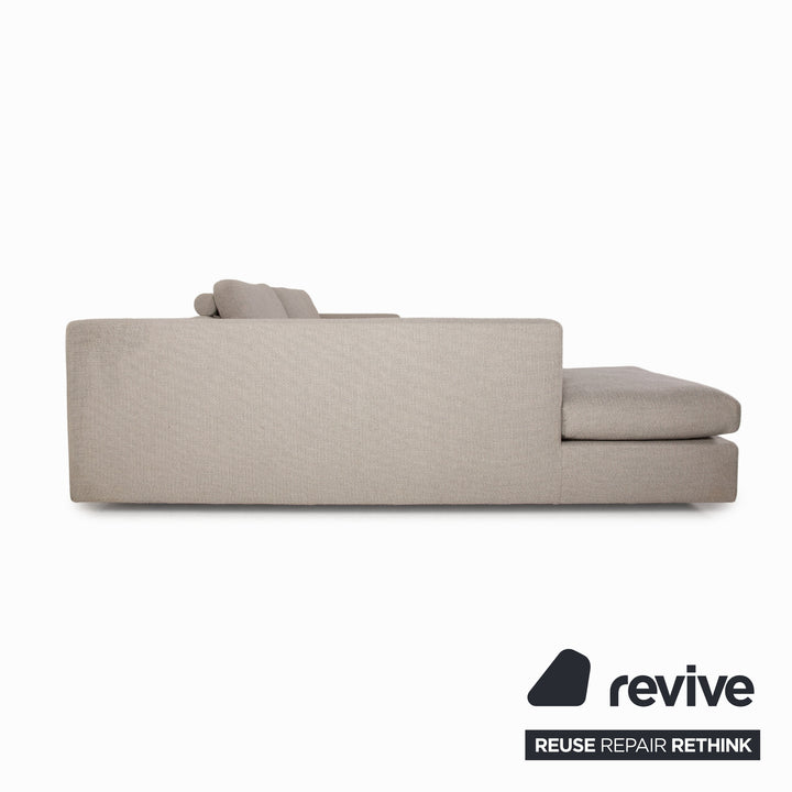 Wittmann Camin fabric sofa gray light gray corner sofa couch recamier left