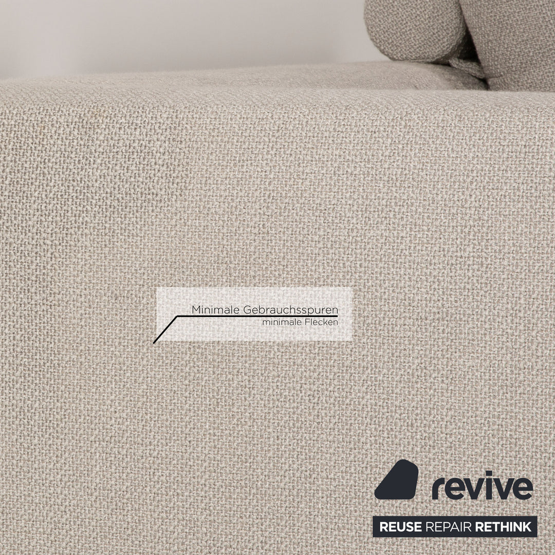 Wittmann Camin fabric sofa gray light gray corner sofa couch recamier left