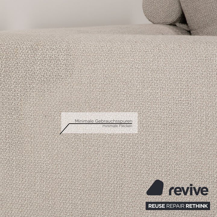 Wittmann Camin fabric sofa gray light gray corner sofa couch recamier left