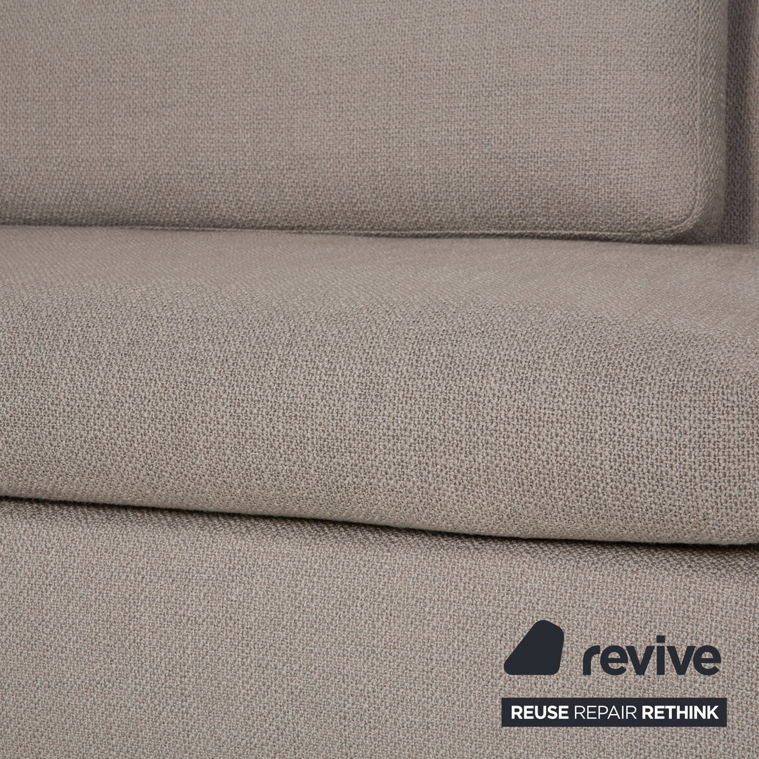 Wittmann Camin fabric sofa gray light gray corner sofa couch recamier left