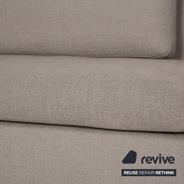 Wittmann Camin fabric sofa gray light gray corner sofa couch recamier left