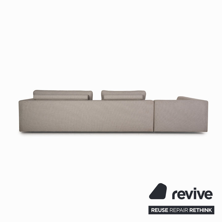 Wittmann Camin fabric sofa gray light gray corner sofa couch recamier left