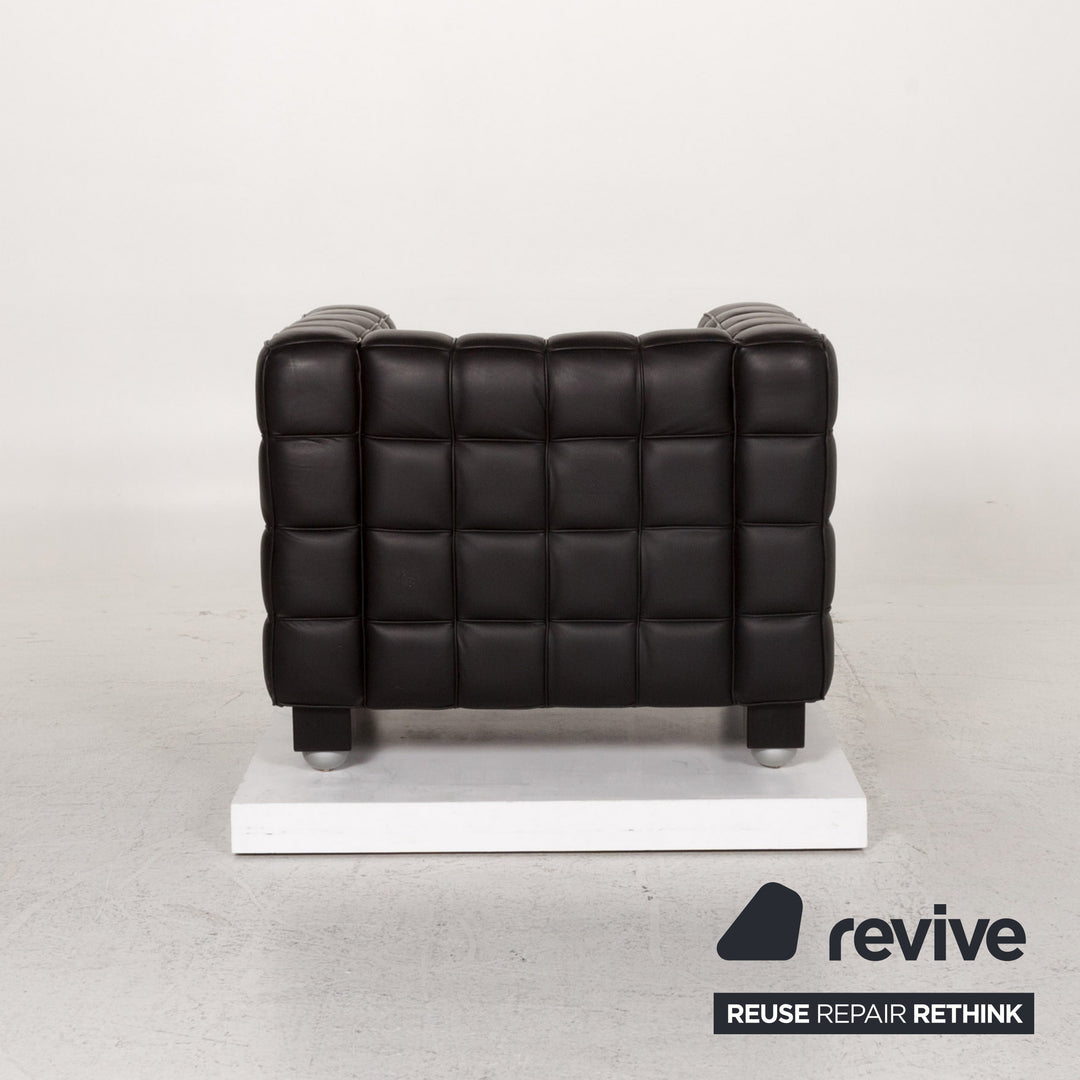 Wittmann Kubus Leder Sessel Schwarz #13378