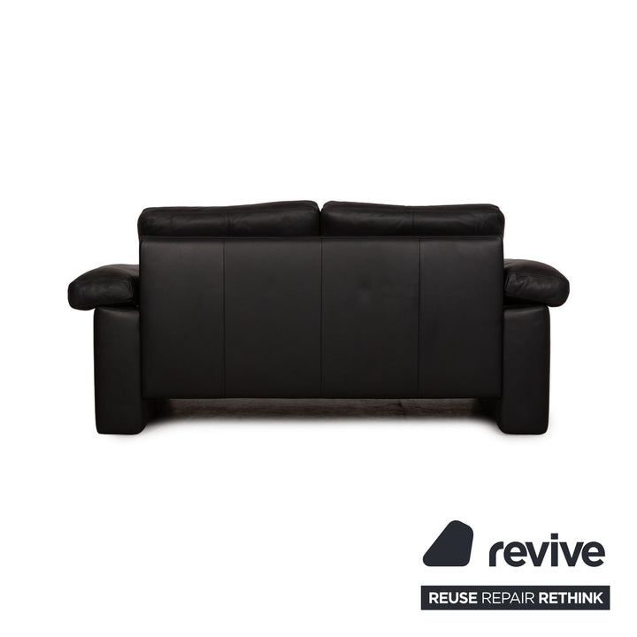 WK Wohnen Zweisitzer Anthrazit Leder Couch Sofa