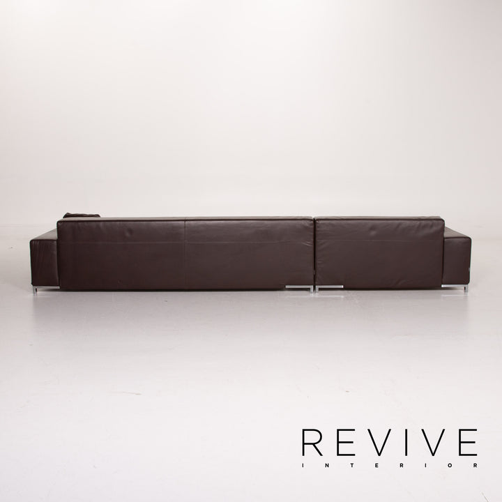 Zanotta Alfa Leder Sofa Braun Ecksofa #14556