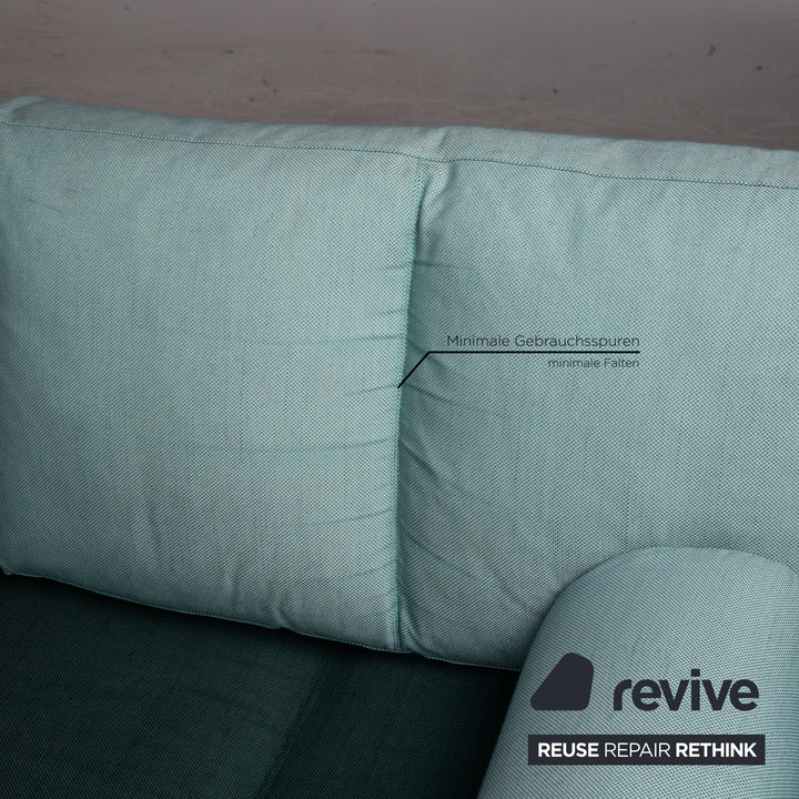 Zanotta Stoff Sofa Grün Ecksofa Couch